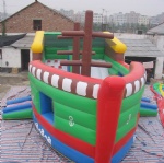 Inflatable pirate ship