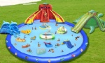 inflatable water park with big pool